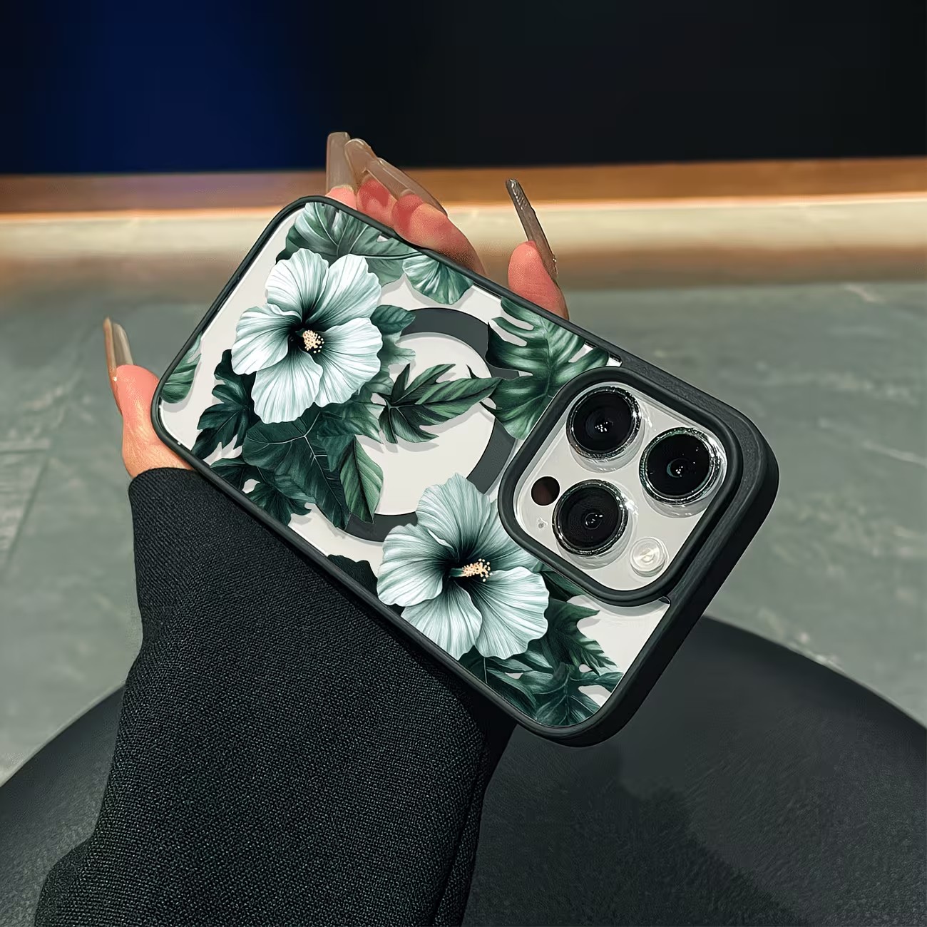 Green Floral Print Phone Case  - Phone Cases Green 评论和价格